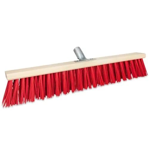 Straßenbesen 500 mm ohne Stiel Gartenbesen Industriebesen Outdoor Besen mit Stabilen Borsten (50 cm ohne Stiel)