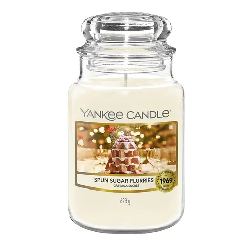 Yankee Candle Housewarmer Spun Sugar Flurries 623 g - Kerzen im Glas mit süßem Zuckergeschmack, sorgt für eine gemütliche Atmosphäre und langanhaltenden Duft.