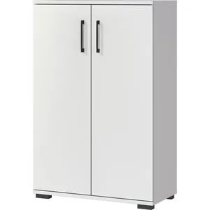 Tchibo Aktenschrank Profi klein - 80x40x123cm - grau - Büroschränke mit 2 Türen und 2 festen Einlegeböden, kratzfest und stoßsicher, ideal für langlebige Nutzung im Büro. MADE IN GERMANY.