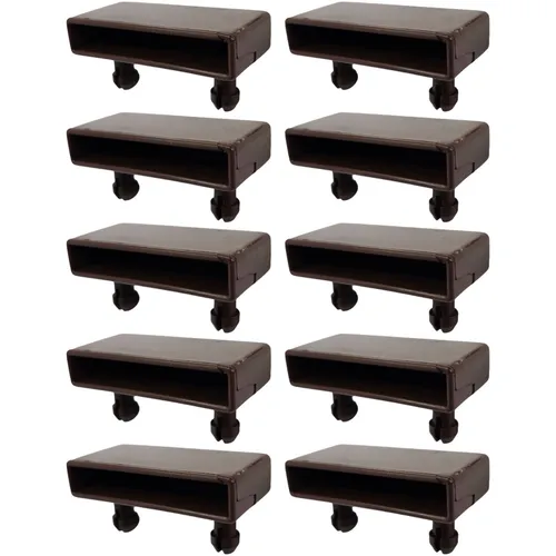 10x Lattenhalter Einfach 53 x 8 mm Kunststoff für Lattenrost Metallrahmen Bett
