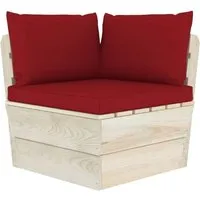 vidaXL Garten-Paletten-Ecksofa mit Kissen - Bürostühle, stilvolles Paletten-Sofa aus imprägniertem Fichtenholz, langlebig und flexibel, ideal für entspannte Momente im Garten oder Wohnzimmer.