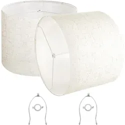 VEVOR Lampenschirm Trommel 40x40x30cm - 2 Ersatzschirme mit Harfe - Beleuchtungsvorrichtungen mit hervorragender Lichtstreuung, stabil und langlebig. Elegantes Design, ideal für verschiedene Stile und einfache Installation.