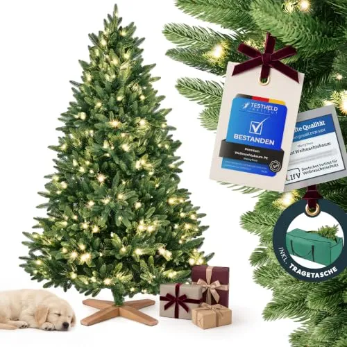 Merry Tree Premium Weihnachtsbaum 210cm mit LED-Beleuchtung