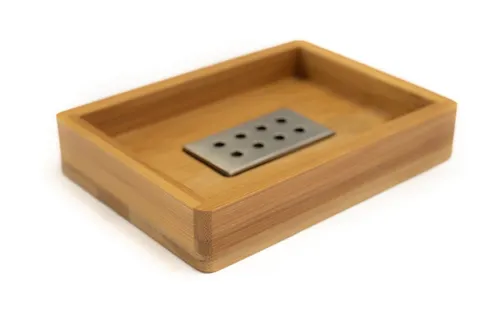 Bagnoxx Seifenspender, (1-tlg), Seifenschale Bambus - Seifenhalter, Seifenabtropfschale, Seifenablage