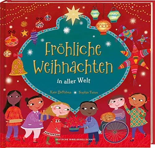 Fröhliche Weihnachten in aller Welt. Lustige Kinderreime über Weihnachtsbräuche, Weihnachtsessen und Heiligabend: So feiern Familien Weihnachten. Bilderbuch ab 4 Jahren für die Vorweihnachtszeit