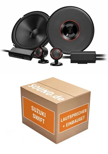 JBL Club3 64CTP Lautsprecher Einbaupaket für Suzuki Swift MZ/EZ - Komplettset für den Austausch der Lautsprecher in Ihrem Suzuki Swift (2005-2010). Mit 2x JBL Tief-Mitteltönern (210W MAX) und einfachem Einbauzubehör für optimalen Klang und einfache Installation.