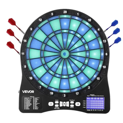 VEVOR Elektronische Dartscheibe mit LED-Beleuchtung