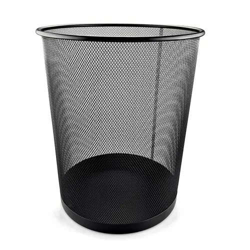 Stück Papierkorb Metallnetz Schwarz 29,5 x 35 cm 18 L Netz-Mülleimer Büro 1