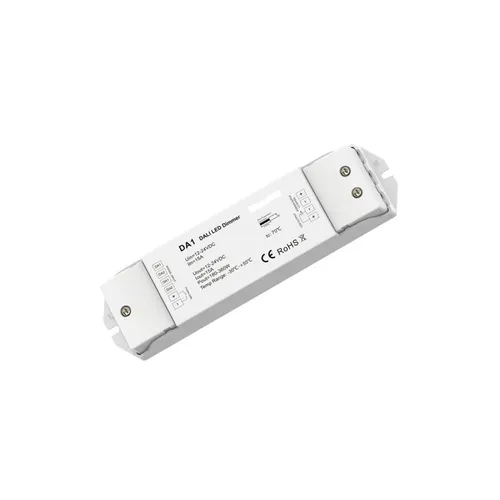DOTLUX 5269 PWM-Dimmer für LED-Streifen - 1-Kanal PWM-Dimmer für 12V/24V, ideal zur komfortablen Steuerung von LED-Streifen. Schützt vor Überlast und Kurzschluss - perfekt für stimmungsvolle Beleuchtung.