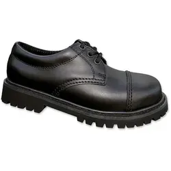 Brandit Schnürschuh Herren Phantom 3-Loch schwarz - EU47 - Wanderschuhe aus 100% robustem Glattleder mit Stahlkappe, geschraubter und geklebter Sohle für maximale Langlebigkeit und hohen Tragekomfort.