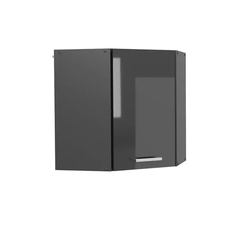 Vicco Eckhängeschrank R-Line, Anthrazit Hochglanz/Anthrazit, 57 cm