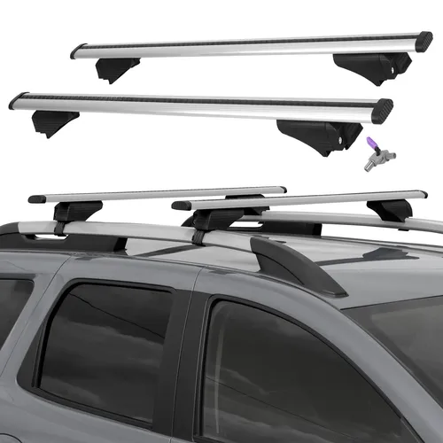 Querträger Dachträger Grundträger mit Schloss für Isuzu D-Max 2 in Grau