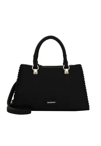 EMILY & NOAH Shopper E&N Hailee – Damen Schwarz - Eleganter Shopper aus hochwertigem Synthetikmaterial, ideal für den Alltag. Mit praktischen Innenfächern und verstellbarem Umhängeriemen für optimalen Tragekomfort.