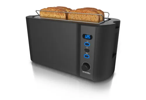 Arendo Langschlitz 4 Scheiben Toaster Frukost in schwarz von Arendo