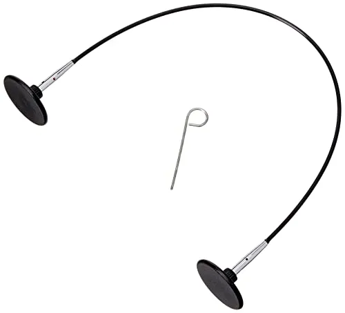 KnitPro - 10520 Nadelseil, mit austauschbaren Endkappen, Schwarz, 20 cm, zur Herstellung von 40 cm/16“ IC