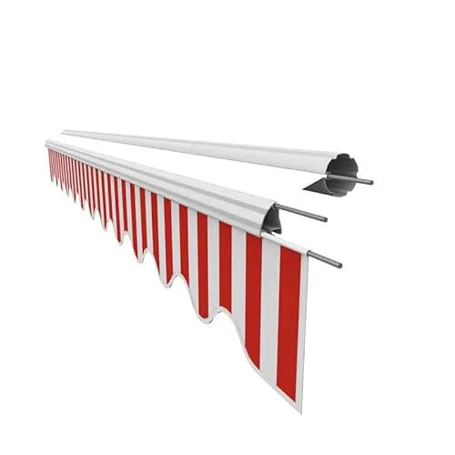 Leudus Markisen Volant Markisenbespannung Sonnenschutz Ersatzstoffe 2.81m*23cm SPD024 Sonnenmarkise fertig genäht