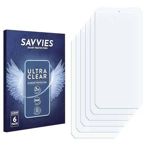 Savvies 6 Stück Schutzfolie für Unihertz Tank 4 Pro Displayschutz-Folie Ultra-Transparent