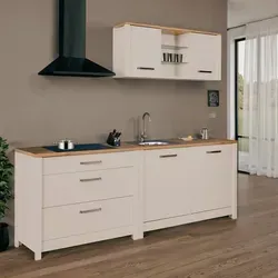 Produktbild home24 Küchenleerblock Sardegna, Kaschmir, Eiche Artisan, Glas, Holzwerkstoff, 3 Schublade(n) Schubladen, einzeln stellbar, 230 cm, höhenverstellbare Füße, Küchen, Küchenzeilen & Küchenblöcke, Küchenzeilen ohne Geräte
