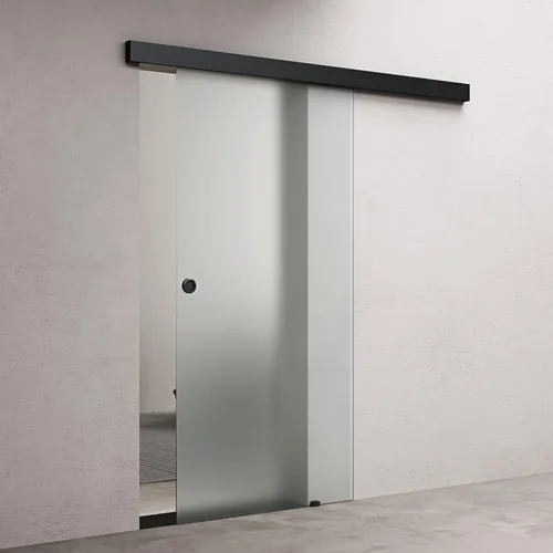 doporro Glasschiebetür Komplettset Amalfi 102,5x215 cm in schwarz von doporro