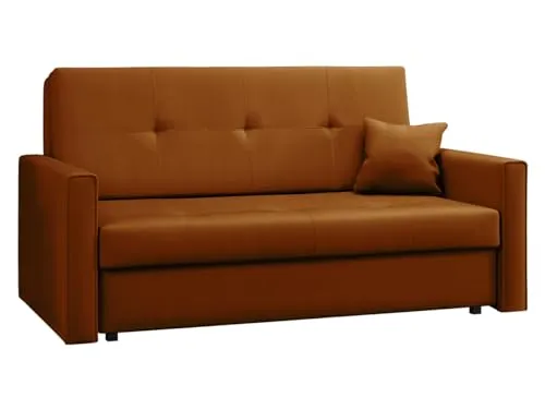 MIRJAN24 Schlafsofa Viva Bis III, 3-Sitzer mit Bettkasten in orange von Mirjan24