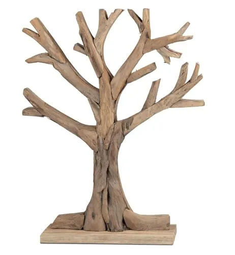formano Deko Baum Skulptur aus massivem Teakholz, 50 cm hoch - Echtes Teakholz in einzigartiger Baumform – ein stilvoller Akzent für Ihr Zuhause. Die 50 cm hohe Skulptur bringt natürliche Wärme und Eleganz in jeden Raum. Ideal für Wohnzimmer, Flur oder als besonderes Geschenk.