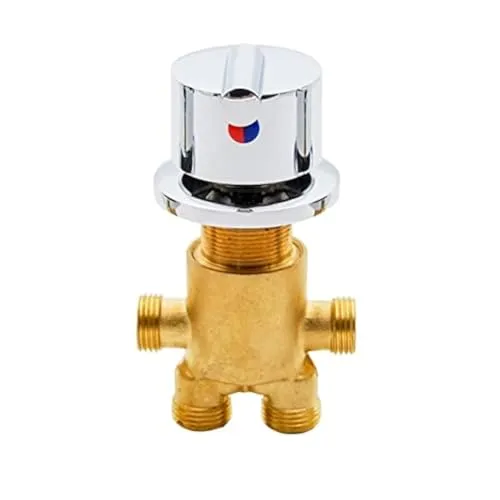 AFUDER Wasserhahn Badewanne Badewannenmischer Duscharmaturen Badezimmer Wasserhahn Kaltes Heißes Wasser Massives Messing Mischventil Hahnloch Blattgriff Mischer