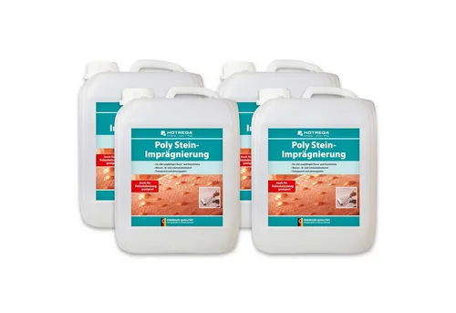 HOTREGA Poly Stein-Imprägnierung für Natur- & Kunststein - Fassadenschutz mit langanhaltendem Schutz: Wasser-, öl- und schmutzabweisend für Natur- und Kunststeine, ideal für langfristigen Werterhalt.