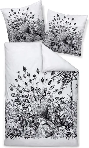 Janine Bettwäsche Baumwoll Bettwäsche Modern Art in weiß von Original Janine