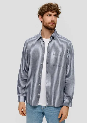 s.Oliver Langarmhemd Hemd Hemd mit seitlichem Detail am Saum