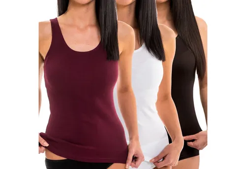 HERMKO Achseltop 1310 (Pack, 3er) Tank Top, Achselhemd, 100 % Bio-Baumwolle, Basic, Shirt, Feinripp