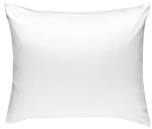 Bettwaesche-mit-Stil Mako-Satin Baumwollsatin Bettwäsche Uni einfarbig zum Kombinieren (Kissenbezug 40 cm x 40 cm, Weiß)
