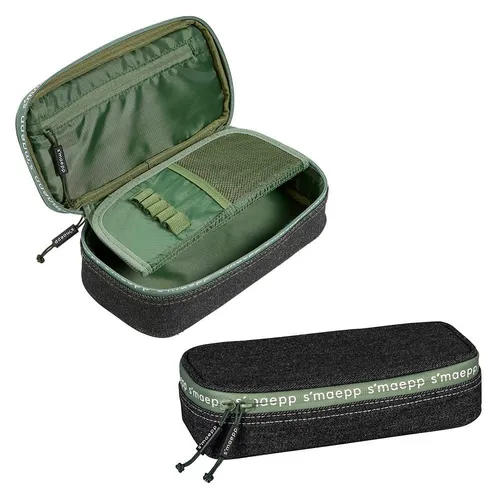 BRUNNEN Schlampermäppchen s'maepp street style schwarz/grün, 22,0 x 11,0 cm