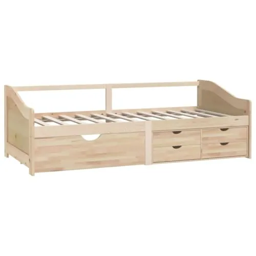 vidaXL Kiefernholz Massiv Tagesbett 3-Sitzer - Multifunktionales Bettsystem aus robustem Kiefernholz, ideal als Sofa und Schlafplatz für Gäste, mit 5 praktischen Schubladen für zusätzlichen Stauraum.