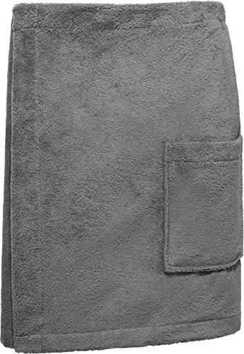 Erwin Müller Sauna-Kilt, Saunatuch Herren grau Größe 50x150 in grau von Erwin Müller
