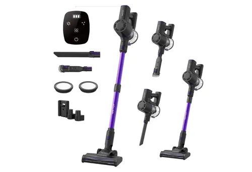 Vactidy Akku-Hand-und Stielstaubsauger Akku-Hand-und Stielstaubsauger V10 Pro, Akkustaubsauger,45Min,50KPa, 400 W, beutellos, Staubsauger Kabellos 50000Pa, 5 in 1 Akku Staubsauger, 45Min