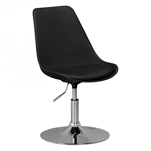 AMSTYLE Esszimmerstuhl SPM2.004 schwarz Kunststoff - Bürostuhl mit drehbarem Design, höhenverstellbar und bequem gepolstert für optimalen Sitzkomfort – ideal für lange Arbeitsstunden.