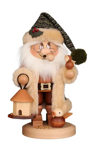 Christian Ulbricht Räuchermännchen Wichtel Weihnachtsmann zur Vogelfütterung - Hochwertiger Räuchermittelhalter aus Holz, 29,5 cm hoch, ideal für die Weihnachtszeit. Ein einzigartiges Deko-Element für Ihr Zuhause, das Gemütlichkeit schafft.
