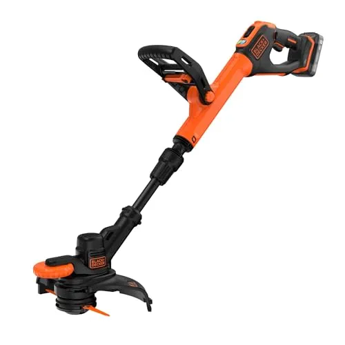 Black & Decker Akku-Rasentrimmer 18V/2Ah mit 25cm Messer - Rasentrimmer & Motorsensen, kabelloser Betrieb für mehr Flexibilität im Garten, ideal für präzises Trimmen und einfache Handhabung.