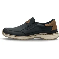 Rieker Herren Slipper in Blau, Größe: 46 EU - Slipper & Loafer mit Gummizug für perfekten Sitz, dämpfender Sohle und herausnehmbarer Einlegesohle für höchsten Laufkomfort. Ideal für stilvolle und bequeme Auftritte!