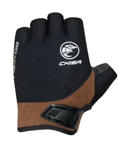 Chiba BioXCell Road Fahrrad Handschuhe kurz schwarz/braun 2023: Größe: L (9)