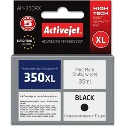 Activejet AH-350RX Tintenpatrone (Ersatz für HP 350XL CB336EE; Prämie; 35 ml; schwarz), Hohe (XL-) Ausbeute, Schwarz, Tinte auf Pigmentbasis, 35 ...