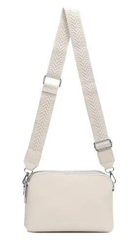 ITALYSHOP24 Schultertasche Damen Tasche Bodybag Umhängetasche Crossbody Brusttasche Handtasche, Crossover Muster Taschengurt Smartphone Geldtasche Abend Handy Clutch