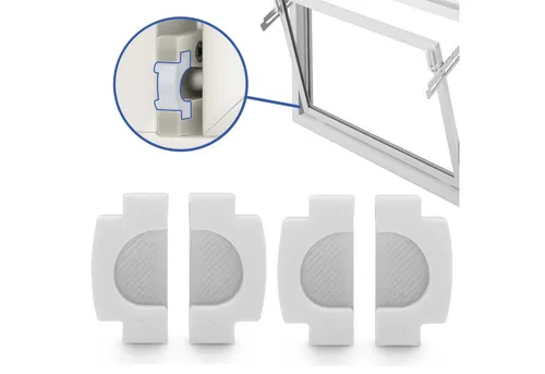 Adapter Universe Kellerfenster Kipplager Kellerfenster Verschluss Ersatzteil Weiß für z.B. MEA Mealon, (2 St)