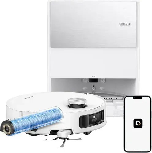 Dreame Aqua10 Roller Saug- und Wischroboter 30000Pa weiß - Intelligenter Wisch- und Saugroboter mit 30000Pa Saugkraft, 6.400 mAh Akku für lange Laufzeiten und App-Steuerung. Ideal für eine gründliche Reinigung und komfortable Bedienung.