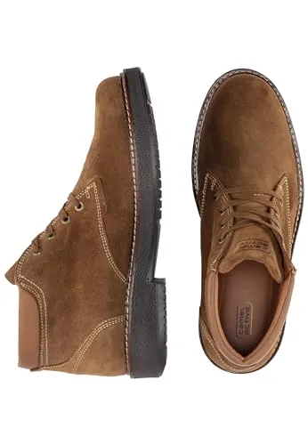 camel active Herren Leichter Boot aus Veloursleder Hellbraun, menswear-44