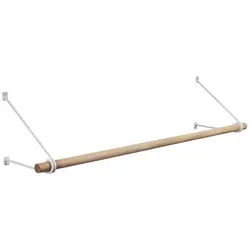 SO-TECH® Wandgarderobe mit Kleiderstange aus Holz, Weiß in weiß von SO-TECH