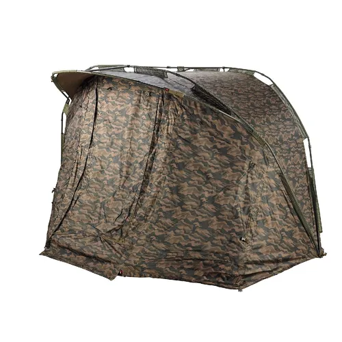 JRC Rova Peak Bivvy 2-Man - Geräumiges Angelzelt für Karpfenangler - Angelzelt für 2 Personen, 300x295x150cm, mit 5.000mm Wassersäule und verstärkten Befestigungspunkten, ideal für Nachtangeln und Camping.