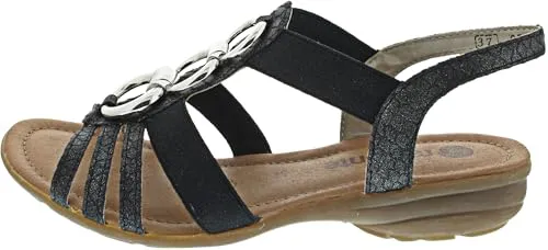 Remonte Damen R3605 Riemchensandalen, Grau, 38 EU - Wanderschuhe mit weicher Decksohle, ideal für Komfort und Unterstützung bei langen Spaziergängen.