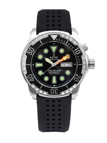 Ratio FreeDiver Automatik Taucheruhr 1068HA90-34VA-BLK-V02 1000M Herrenuhr