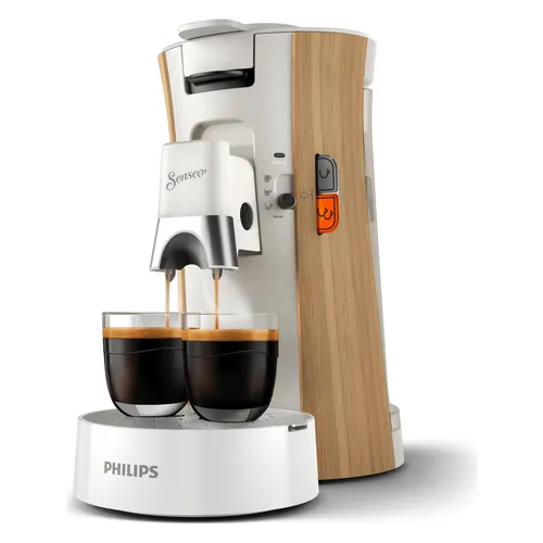 PHILIPS SENSEO® Select CSA240/05 - Kaffeestärkewahl Plus und Memo-Funktion - Padmaschine mit 0.9L Wassertank, bietet individuelle Kaffeestärke und speichert Ihren Lieblingskaffee für perfekten Genuss.